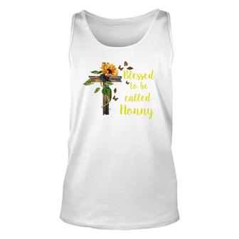 Flower Blessed To Be Called Nonny Unisex Tank Top | Mazezy