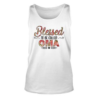 Flower Blessed To Be Called Oma Unisex Tank Top | Mazezy