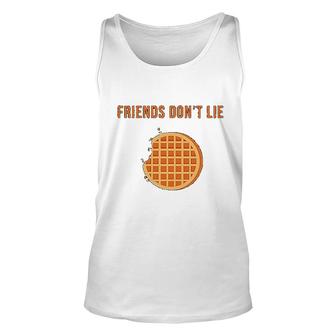 Friends Dont Lie Waffle Men Women Unisex Tank Top | Mazezy
