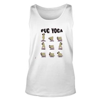 Funny Cute Pug Yoga Dog Gift For Dog Lovers Unisex Tank Top - Thegiftio UK