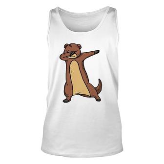 Funny Dabbing Otter Dab Dance Cool Sea Otter Lover Gift Unisex Tank Top | Mazezy