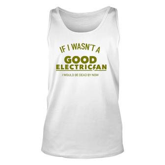 Funny Electrician Gift Men Lineman Journeyman Father's Day Unisex Tank Top | Mazezy