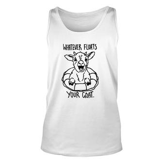 Funny Goat Whatever Float Unisex Tank Top | Mazezy