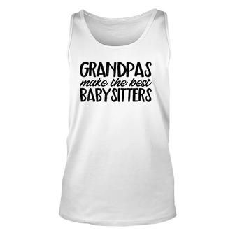 Funny Grandpa Dad Best Babysitter Cute Family Gift Unisex Tank Top | Mazezy