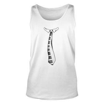Funny Piano Keys Necktie For Piano Teachers And Learners Unisex Tank Top | Mazezy
