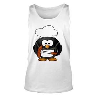 Funnypenguin Cooking Grill-Barbeque Or Dads Bbq Gift Unisex Tank Top | Mazezy