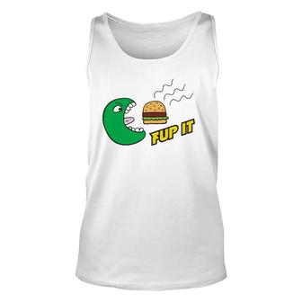 Fup It Cheeseburger Monster Cartoon Unisex Tank Top | Mazezy UK