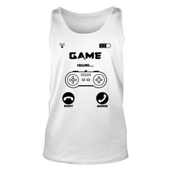 Game Calling Video Game Lover Unisex Tank Top - Thegiftio UK