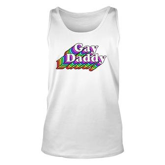 Gay Daddy, Rainbow Pride Retro Lgbtq Unisex Tank Top | Mazezy