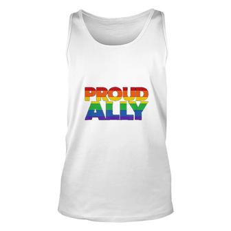 Gay Pride Ally Lgbt Friends Proud Ally Unisex Tank Top | Mazezy