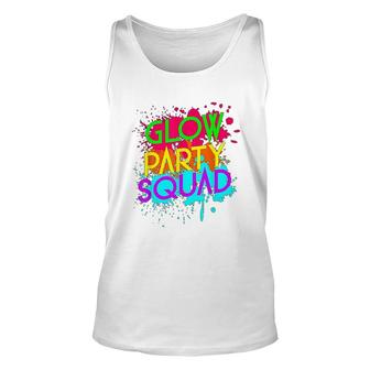 Glow Party Squad Funny Unisex Tank Top | Mazezy