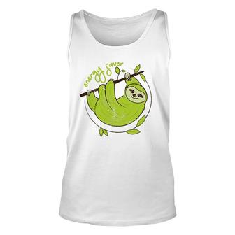 Green Three Toed Sloth Unisex Tank Top | Mazezy