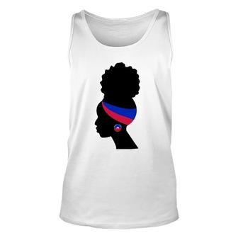 Haitian Woman Silhouette Gift Unisex Tank Top | Mazezy