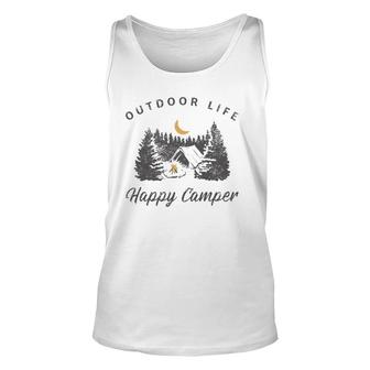 Happy Camper Outdoor Life Forest Camp Camping Nature Vintage Tank Top | Mazezy