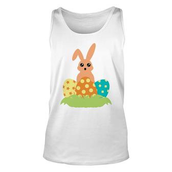 Happy Easter Day Bunny Unisex Tank Top | Mazezy