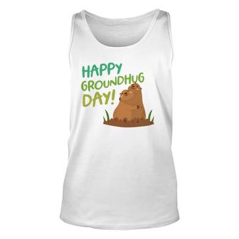 Happy Groundhug Day Cute Groundhog Meme Tee Unisex Tank Top | Mazezy