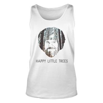 Happy Little Trees Epic Calm Forest Painting Art Unisex Tank Top - Thegiftio UK
