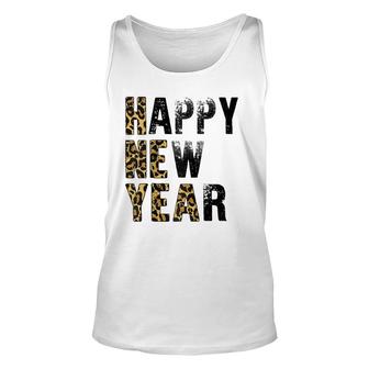 Happy New Year 2022 New Year's Eve Confetti Leopard Nye Party Tank Top | Mazezy