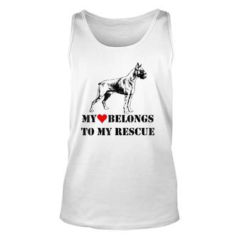 My Heart Belongs To My Rescue Boxer Puppy Paw Dog Pet Tank Top | Mazezy