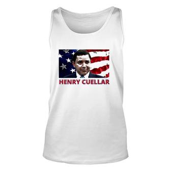 Henry Cuellar American Politician American Flag Unisex Tank Top | Mazezy AU