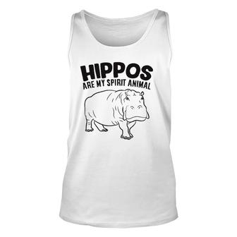 Hippos Are My Spirit Animal Funny Hippopotamus Unisex Tank Top | Mazezy
