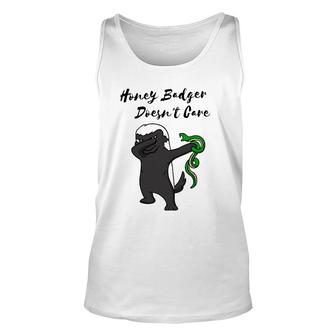 Honey Badger Doesn't Care Funny Dabbing Animals Unisex Tank Top | Mazezy