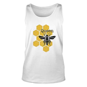 Honeycomb Queen Bee Unisex Tank Top | Mazezy