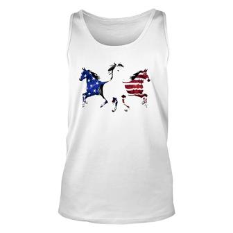Horse Merica 4Th Of July American Patriotic Unisex Tank Top | Mazezy