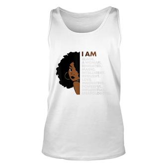 I Am Black Afro Women Empowerment African Pride Bhm Melanin Unisex Tank Top - Thegiftio UK