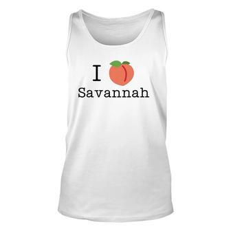 I Heart Savannah Georgia Love Peach Forsyth Park Unisex Tank Top | Mazezy