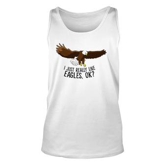 I Just Really Like Eagles Unisex Tank Top | Mazezy