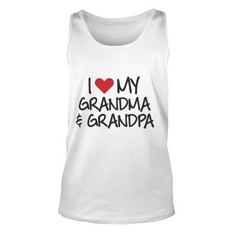 I Love My Grandpa Grandma Grandkid Unisex Tank Top | Mazezy