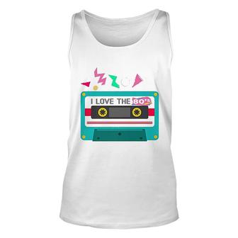 I Love The 80s Eighties Cassette Tape Unisex Tank Top | Mazezy