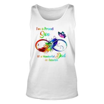 I'm A Proud Son Of A Wonderful Dad In Heaven 95 Father's Day Tank Top | Mazezy