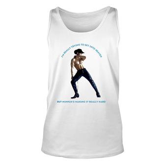 I'm Really Trying To Get Into Heaven But Minhuk's Making It Really Hard Tank Top | Mazezy