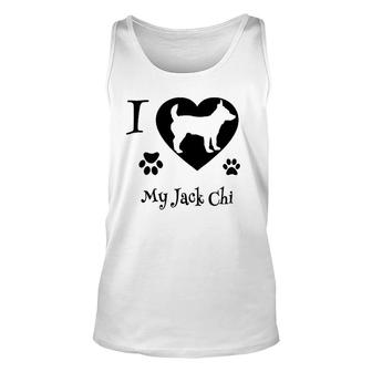 Jack Chi Gifts I Love My Jack Chi Unisex Tank Top | Mazezy