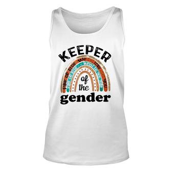 Keeper Of The Gender Rainbow Gender Reveal Baby Shower Unisex Tank Top | Mazezy