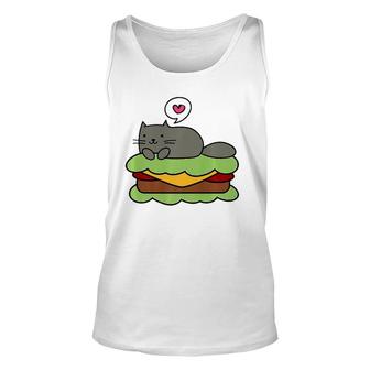 Keto Kitty On Bunless Cheeseburger Tee Unisex Tank Top | Mazezy