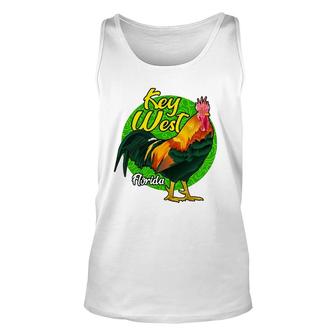 Key West Florida Keys Rooster Vacation Cruise Souvenir Gift Unisex Tank Top | Mazezy