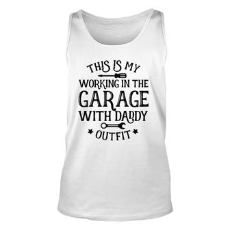 Kids Working In The Garage With Daddy For Boy Girl Toddler Tank Top | Mazezy