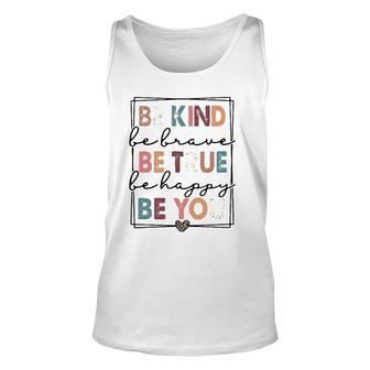 Be Kind Be Brave Be True Be Happy Be You Leopard Heart Women Tank Top | Mazezy