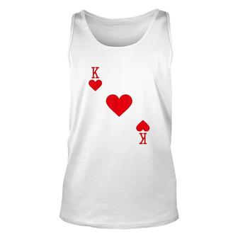 King Of Hearts Costume Deck Of Cards Unisex Tank Top - Thegiftio UK