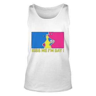 Kiss Me I Am Gay Funny Unisex Tank Top | Mazezy
