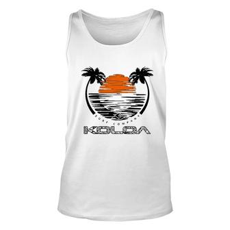 Koloa Surf Sunset With Palms Unisex Tank Top | Mazezy