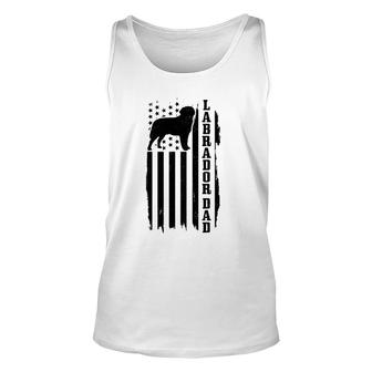 Mens Lab Dad Vintage American Flag Patriotic Labrador Lab Dog Tank Top | Mazezy