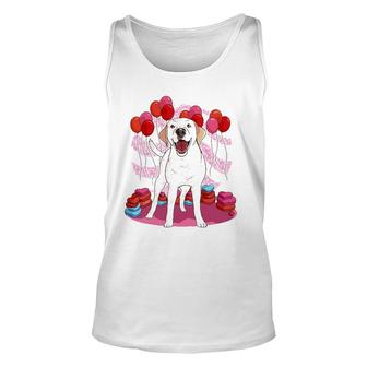 Labrador Retriever Dog Lover Heart Valentine's Day Gift Unisex Tank Top | Mazezy