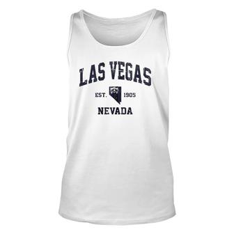 Las Vegas Nevada Nv Usa Vintage State Athletic Style Zip Tank Top | Mazezy