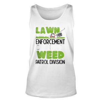 Lawn Mower Lawn Enforcement Officer Unisex Tank Top | Mazezy