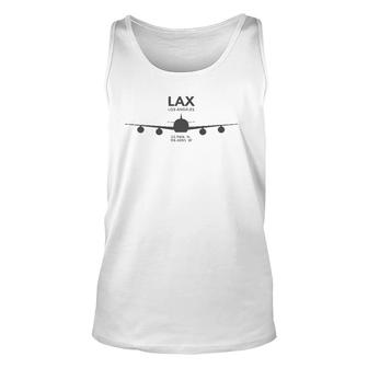 Lax Los Angeles Airport Airline Tag Travel Pilot Tee Unisex Tank Top | Mazezy