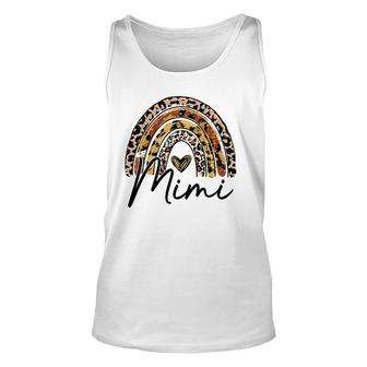 Leopard Mimi Fall Rainbow Fall Vibes Mimi Life Funny Mimi Unisex Tank Top | Mazezy